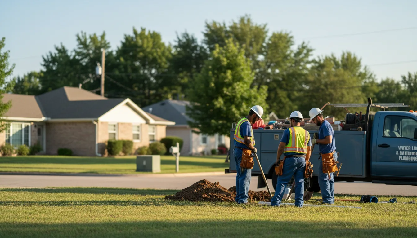 Residential water line and bathroom plumbing service in Mather, PA